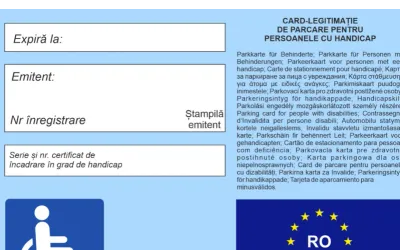 Legitimatii parcare pentru persoane cu handicap model 2023