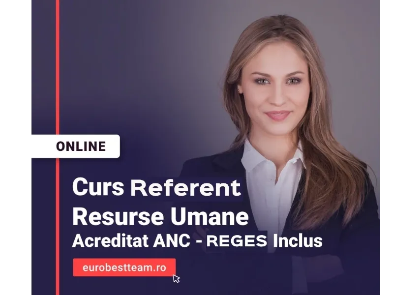 Curs Acreditat CAFFPA Referent Resurse Umane 20 mai – 17 iunie 2026