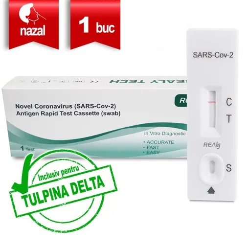 Test Rapid COVID-19 Antigen Nazofaringian Realy Tech 1 Buc