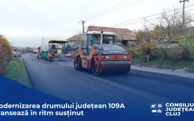 Modernizarea drumului județean 109A avansează în ritm susținut