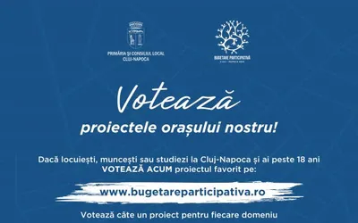 Ultimele zile de vot în cadrul procesului Bugetare participativă Cluj-Napoca 2022