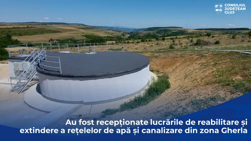 Au fost recepționate lucrările de reabilitare și extindere a rețelelor de apă și canalizare din zona Gherla