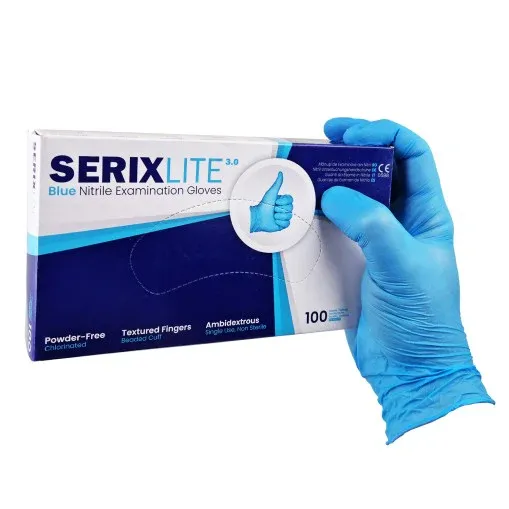 Set 100 Manusi De Examinare Nitril Nepudrate Serix Lite (M)