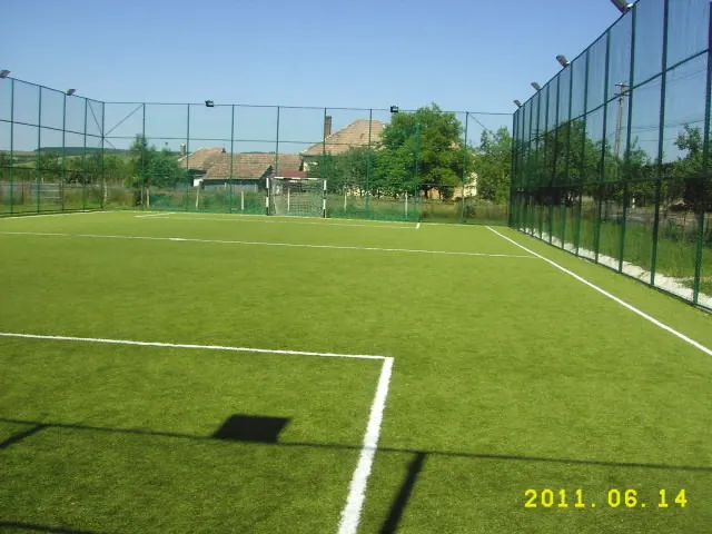 Intretinere teren sport cu gazon artificial si contract service cu garantie inclusa.
