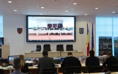 Parcare reamenajată în centrul comunei Ghioroc