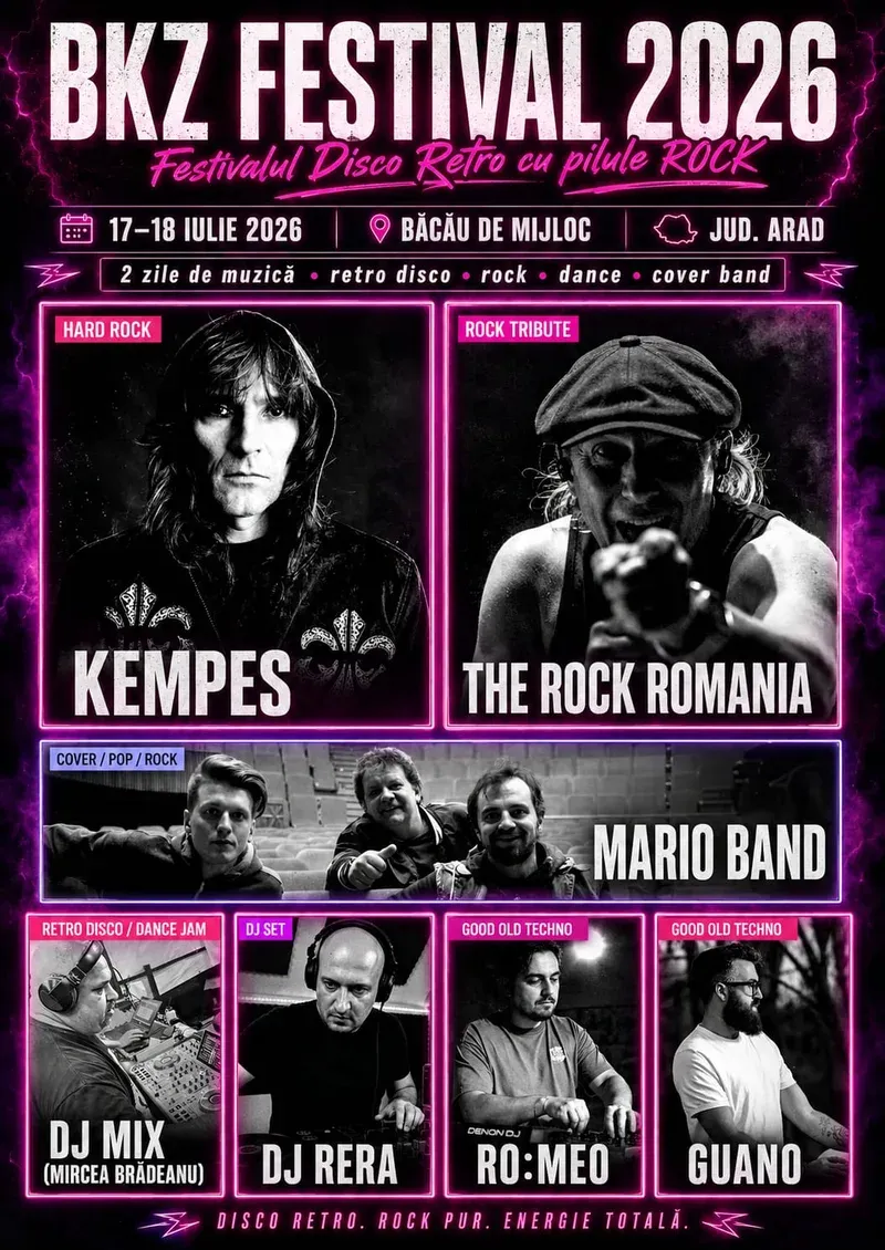 BKZ Festival 2026 — 17–18 iulie la Bacău de Mijloc, în inima județului Arad