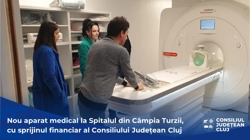 Nou aparat medical la Spitalul din Câmpia Turzii, cu sprijinul financiar al Consiliului Județean Cluj