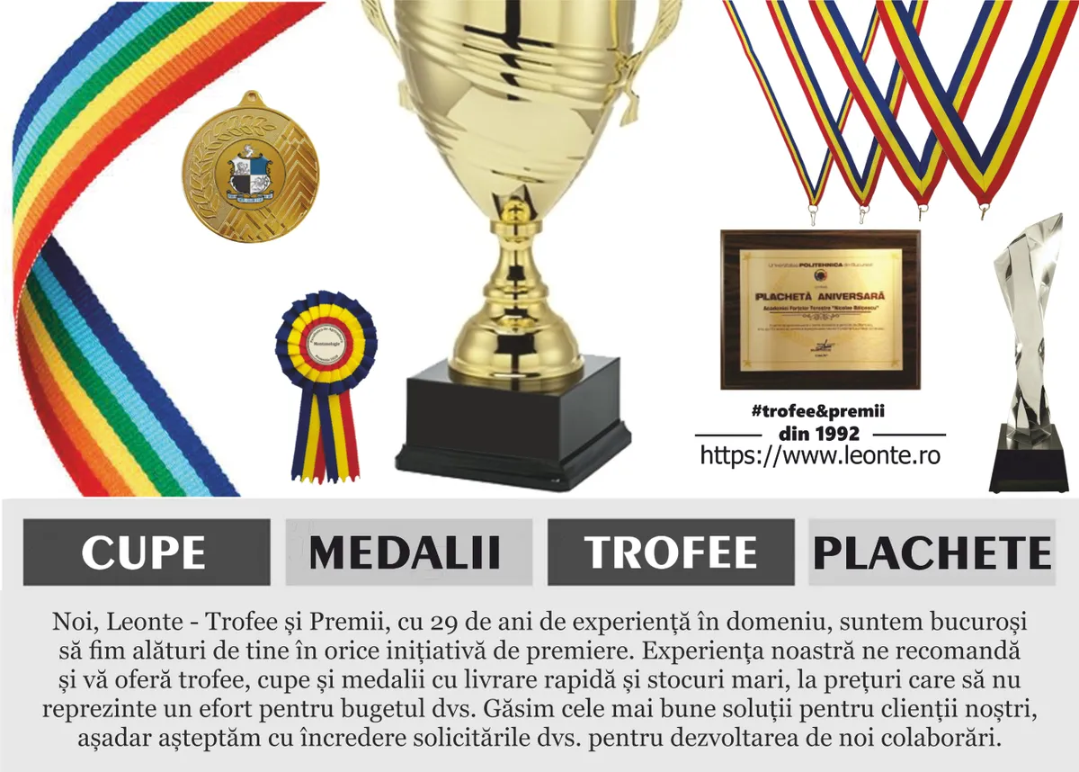 Știm doar că oamenii nu pot trăi fără sport, iar sportul are nevoie de trofee !!!