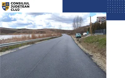 Lucrările de modernizare a drumului județean DJ 109A continuă cu asfaltarea unui sector situat pe raza comunei Chinteni
