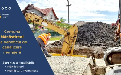 Comuna Mănăstireni va beneficia de canalizare menajeră