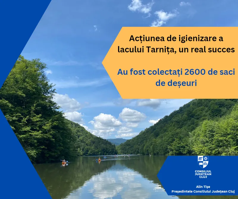 Acțiunea de igienizare a lacului Tarnița, un real succes
