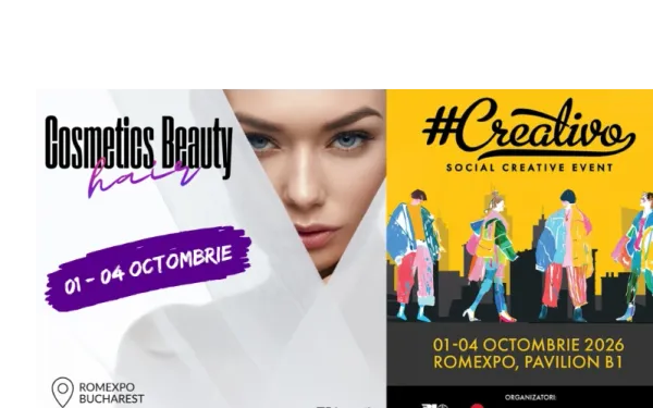 Cosmetics Beauty Hair 2026 și #Creativo încep în câteva zile la ROMEXPO: lansări în premieră, demonstrații live și workshopuri gratuite de modă și design