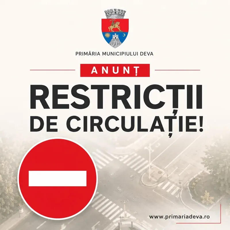 Deva: restricții de circulație pe 5 septembrie pentru evenimentul 'Citadela E-Bike și Citadela XCM'