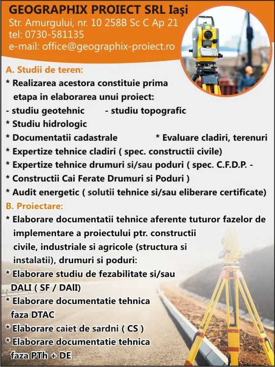 Studii de Teren / Proiectare