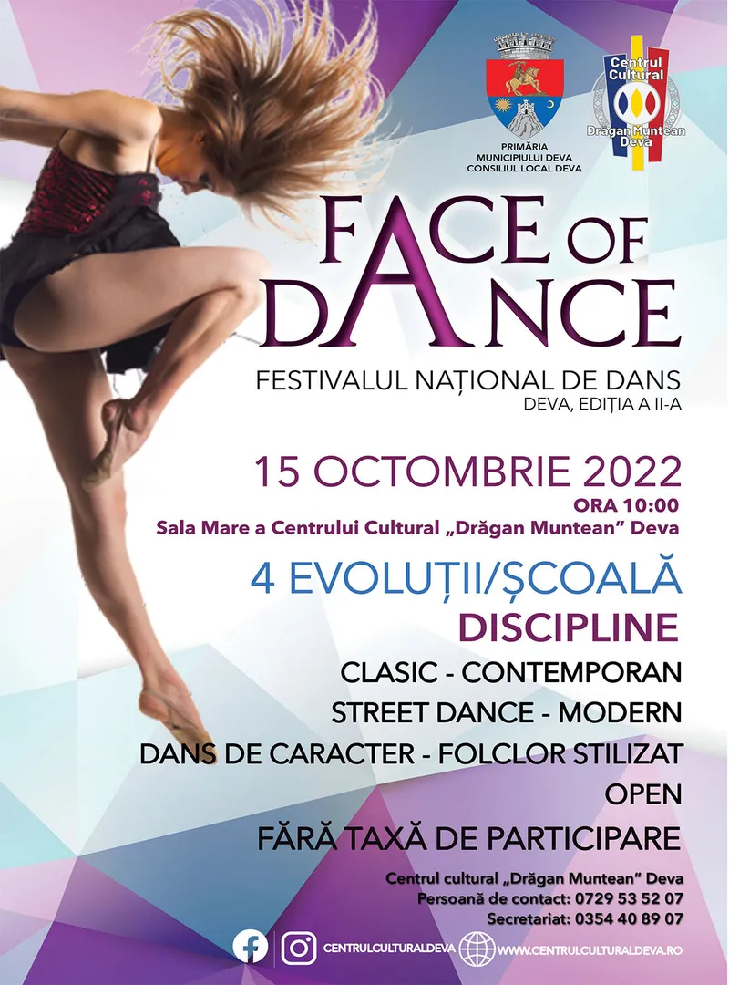 Încep înscrierile la Festivalul Național de Dans ,,Face of Dance”- Deva 2022