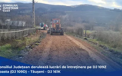 Consiliul Județean derulează lucrări de întreținere pe drumul județean 109Z Coasta (DJ 109D) – Tăușeni - DJ 161K
