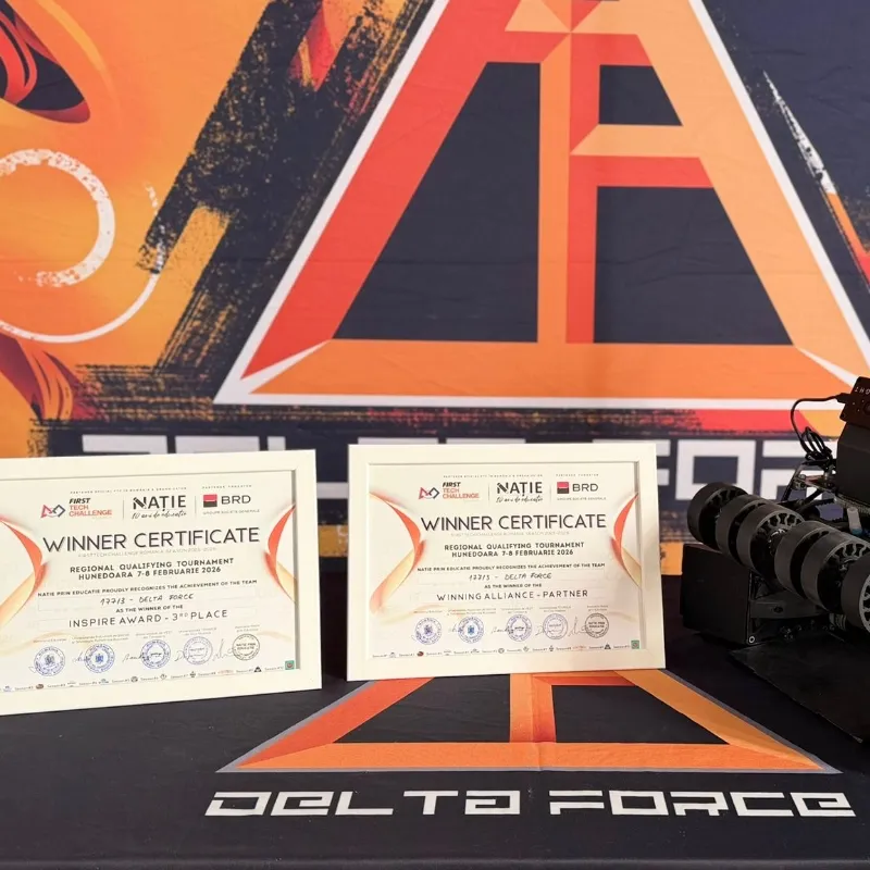 Echipa care inspiră: Delta Force, câștigătoare a Regionalei de Vest și calificată la Campionatul Național FIRST Tech Challenge