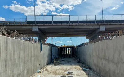 A început turnarea planșeului la Pasajul subteran de pe Calea Aradului; stadiul lucrărilor depășește 50%