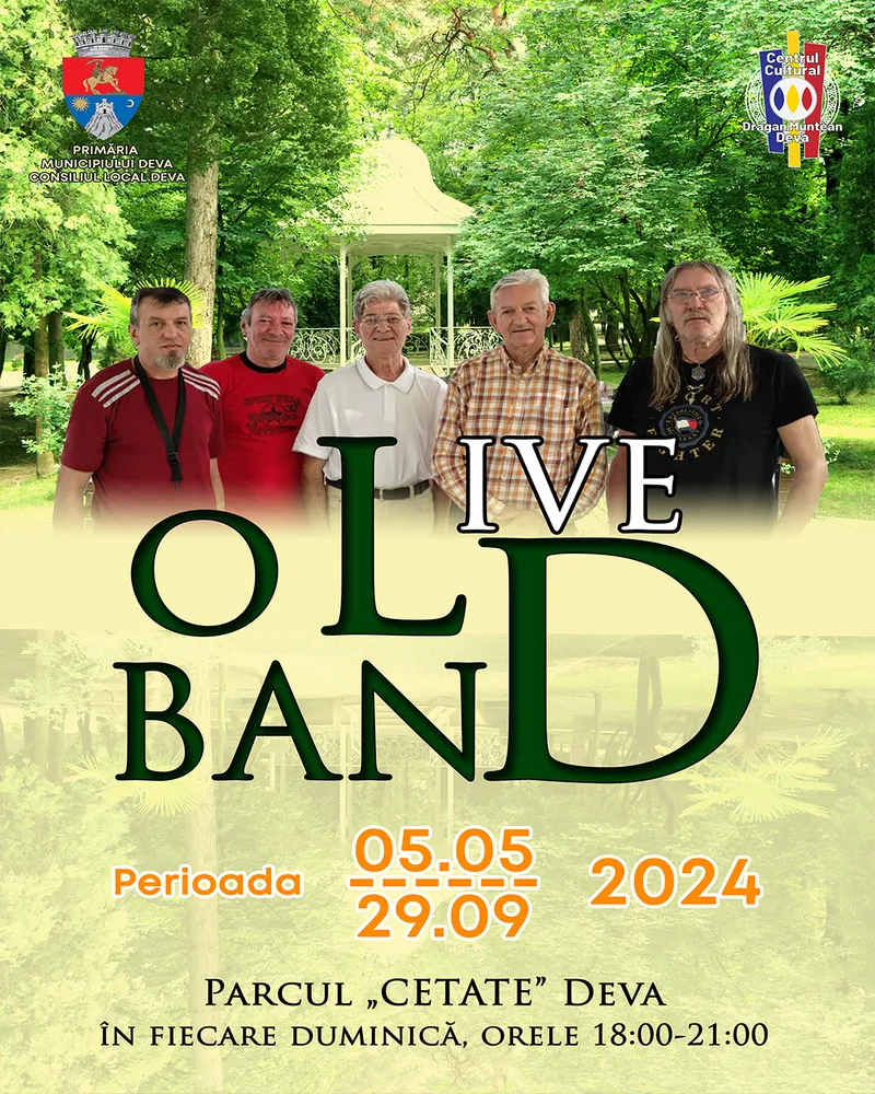 Concertele live cu trupa „Old Band” revin în Parcul ,,Cetate” din Deva!