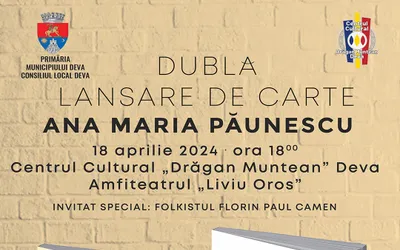 Lansare de carte la Deva, cu Ana-Maria Păunescu, fiica regretatului poet Adrian  Păunescu!