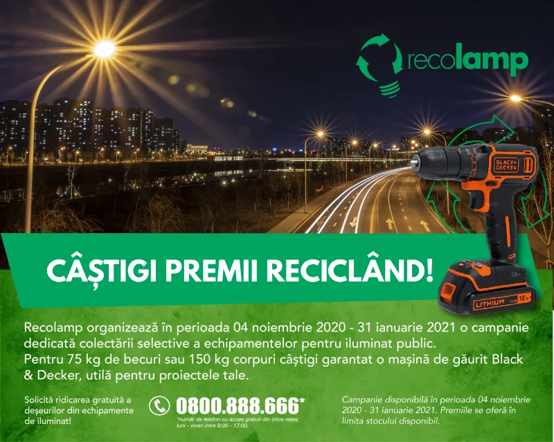 Campanie de colectare pentru companiile de mentenanta in iluminat