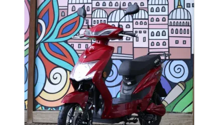 Scuter Electric (Bicicleta), Fara Permis, Cu Pedale Volta SX - 220 W, viteza maxima 25 km pe ora, visiniu