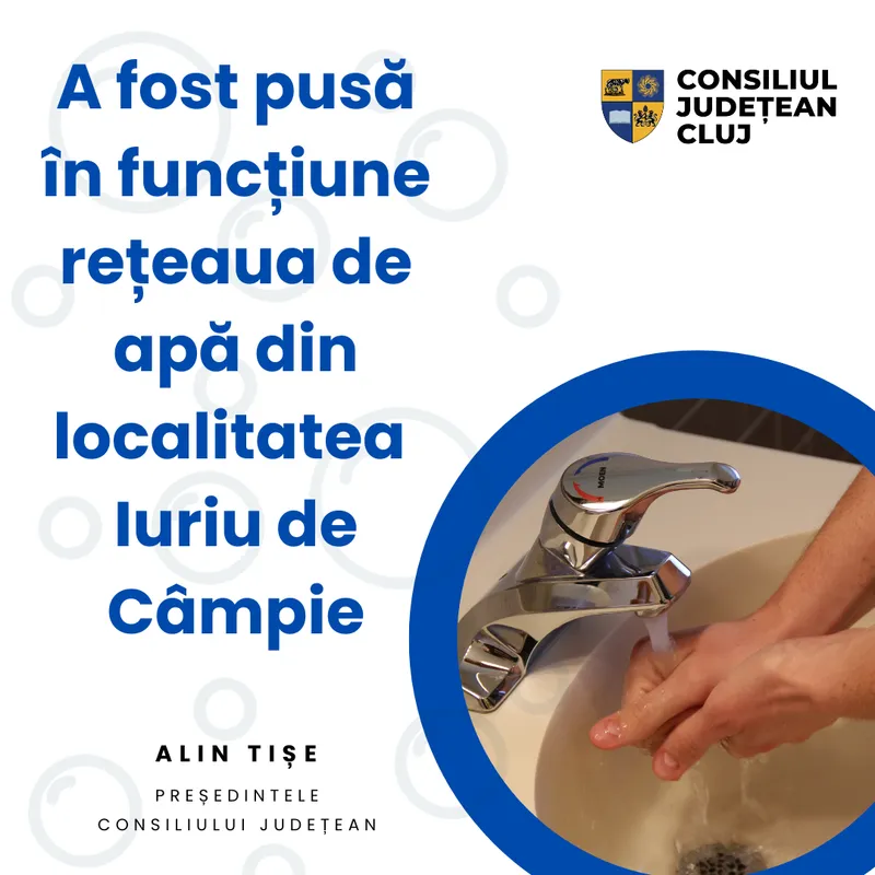 A fost dată în funcțiune rețeaua de alimentare cu apă din localitatea Iuriu de Câmpie