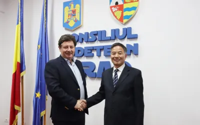 Delegație chineză, în vizită la Consiliul Județean Arad