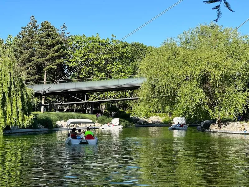 Cinema pe lacul din Parcul Drumul Taberei. Vino să vezi filme din barcă sau  hidrobicicletă!