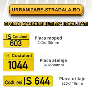 PLACI DE INREGISTRARE ATELAJE, TRACTOARE, TALOANE SI PLACI CU DENUMIREA STRAZII