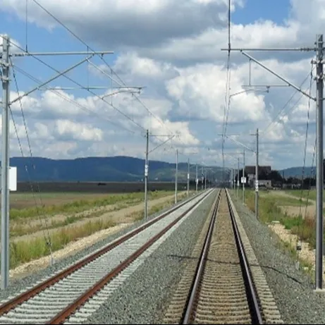 Stâlpi pentru linia de contact – coridorul de cale ferată 4 paneuropean