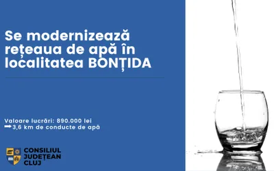 Se modernizează rețeaua de apă în localitatea Bonțida