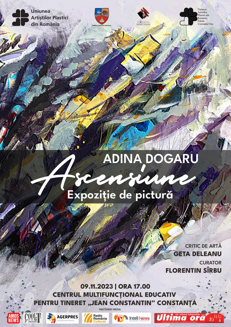 Expoziția ,,Ascensiune’’, o incursiune în universul tematic al pictoriței Adina  Dogaru (09 – 16 noiembrie 2023)