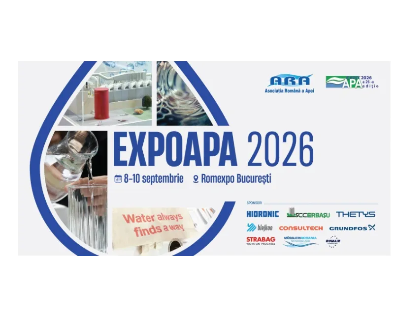 ExpoApa 2026 aduce la București aproape 90 de expozanți din 13 țări. Seceta și presiunea asupra resurselor de apă, în centrul ediției din acest an