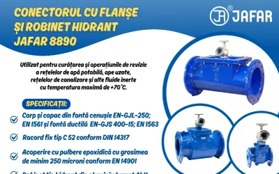 Conector cu flanșe și robinet hidrant JAFAR 8890