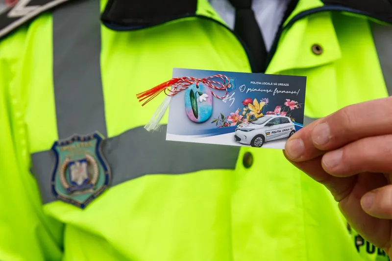 Polițiștii locali au oferit mărțișoare în trafic