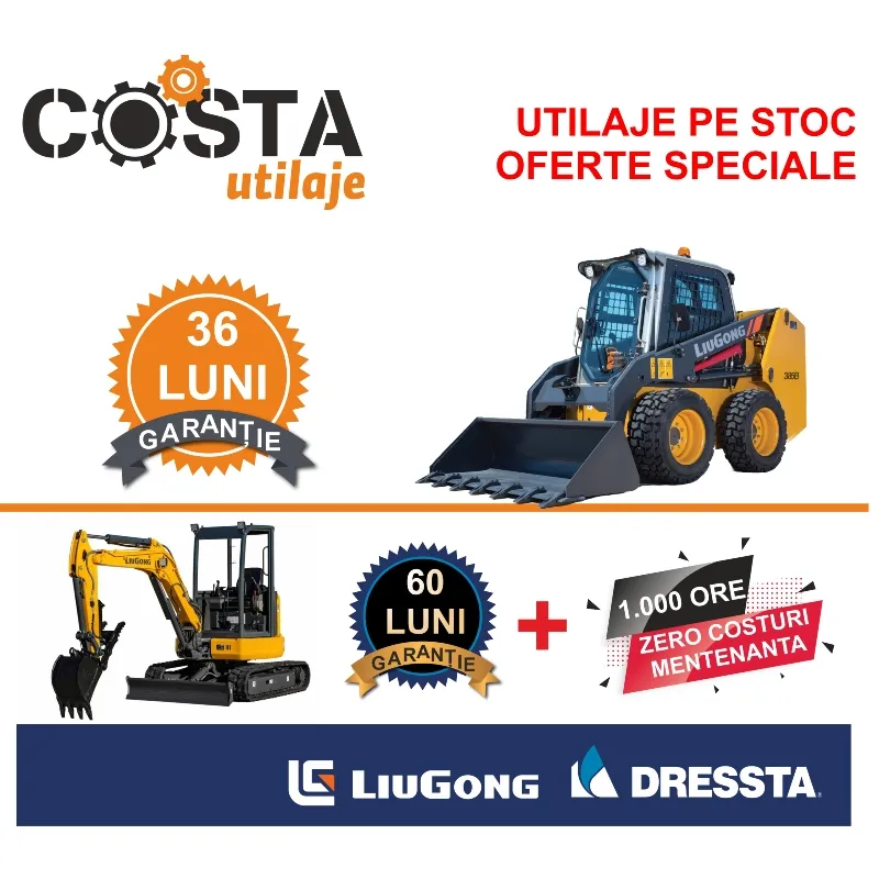 Utilaje în stoc la super prețuri!