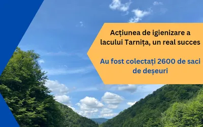 Acțiunea de igienizare a lacului Tarnița, un real succes