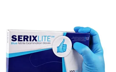 Set 100 Manusi De Examinare Nitril Nepudrate Serix Lite (M)