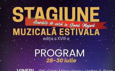 Sub genericul „Acorduri de vară în gamă majoră. De 18 ani împreună”,  Stagiunea Muzicală Estivală continuă și în acest weekend