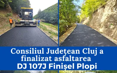 Consiliul Județean a finalizat asfaltarea DJ 107J (DJ 107M) – Finișel – Plopi