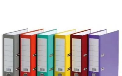 Biblioraft plastifiat, 8 cm, PP, colorat.