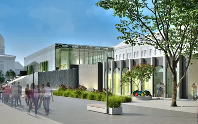 În Piațeta Independenței au început lucrările la fântâna  arteziană cu efect de tip cascadă