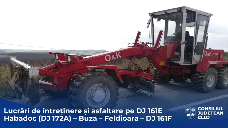 Consiliul Județean a demarat lucrări de întreținere și asfaltare pe DJ 161E Habadoc (DJ 172A) – Buza – Feldioara – DJ 161F
