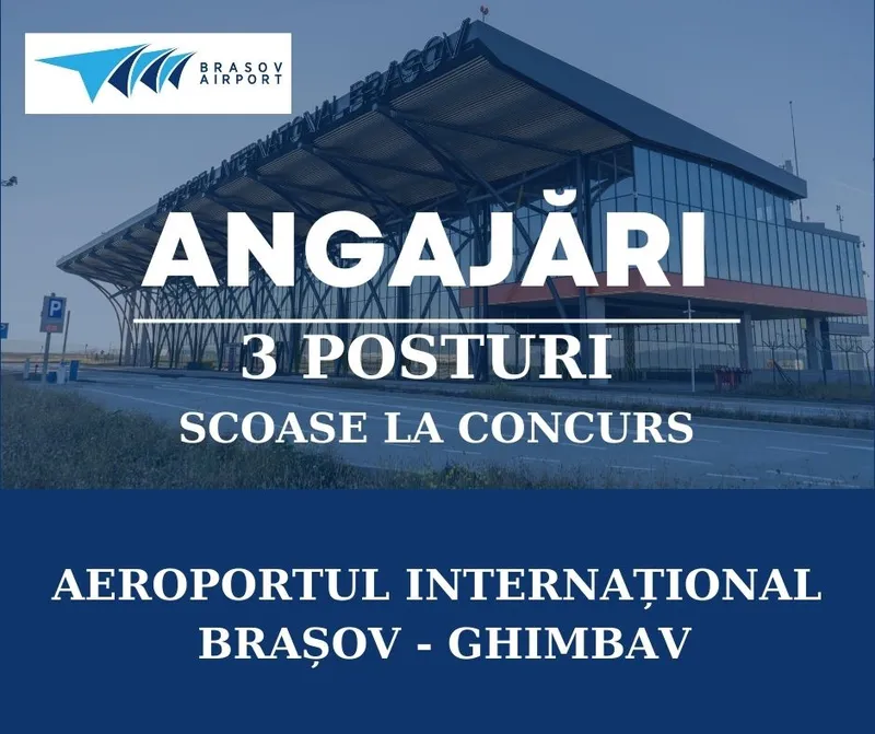 Încă trei posturi scoase la concurs de Regia Autonomă „Aeroportul Internaţional Braşov-Ghimbav” R.A.