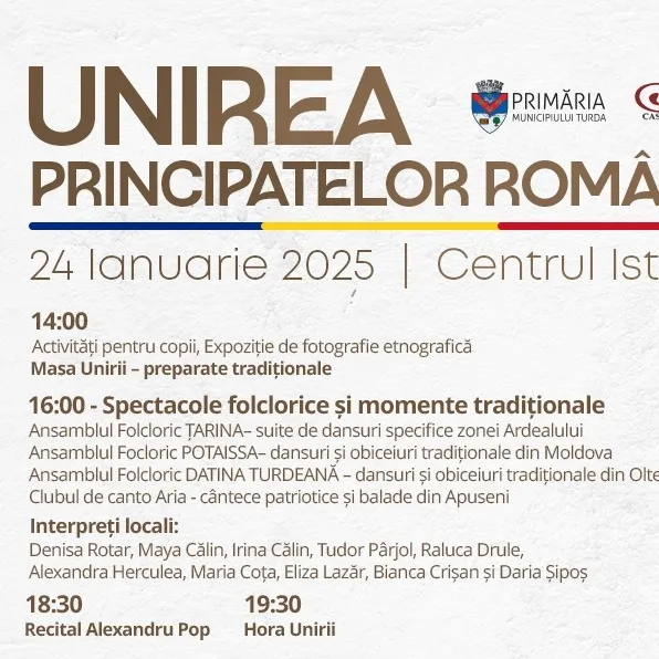 Unirea Principatelor Române – Eveniment dedicat zilei de 24 ianuarie 2025, Turda