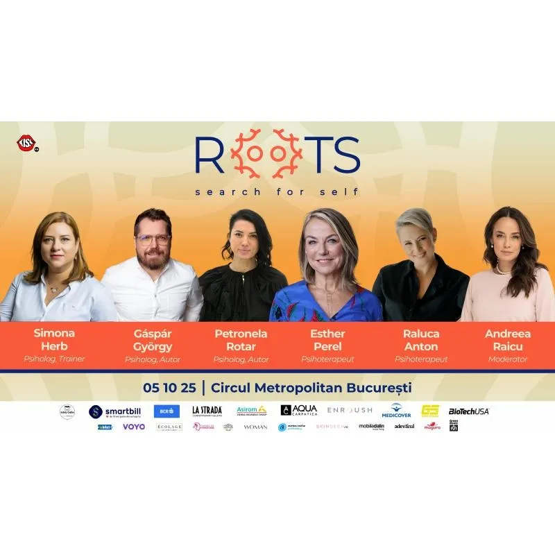 „ROOTS – Search for Self”, prima conferință din România dedicată psihologiei relațiilor și  autocunoașterii, pe 5 octombrie, la București