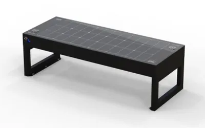 Banca Inteligenta cu șezut din Panou Fotovoltaic fără spătar