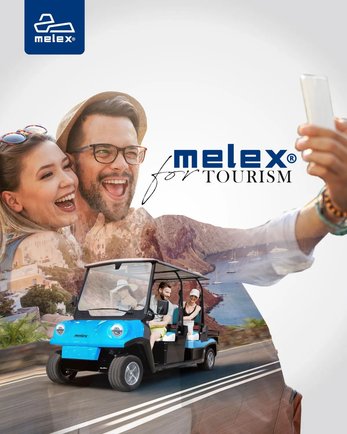 Mașină electrică Melex pentru turism - transport 6 persoane