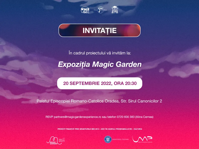 Echipa Magic Garden vă invită marți, 20.09.2022, începând cu ora 20:30 la o expoziție captivantă și unică în România realizată de artiști autohtoni și din Norvegia.